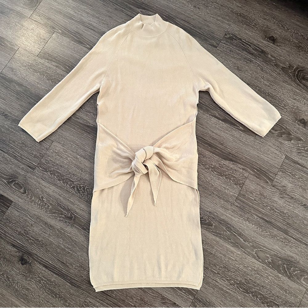 SNDYS Tied Up Knit Dress in Sand